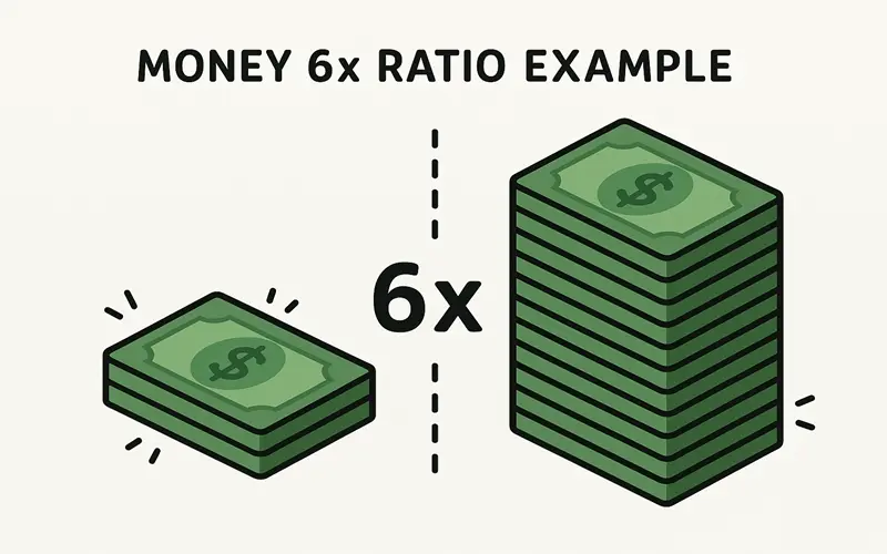 money 6x ratio example