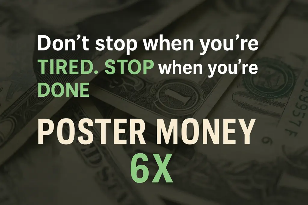 Poster Money 6x